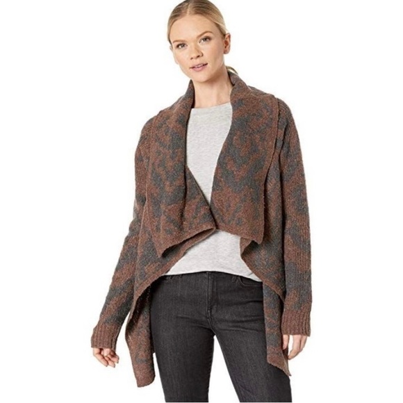 Prana Alberta Reversible Cardigan Sweater in "Weathered Wood" - Picture 2 of 6